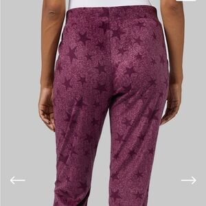 32 Degrees Fleece Sleep Jogger XS Tulipwood Star Heather